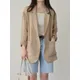 Cotton Linen Blazer Jacket Suit Women 2023 Spring Summer New British Style Casual Blazer Long Sleeve