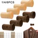 1/4/6PCS Natural Wooden Wall Mounted Coat Hooks Minimalist Hat Hanger Pegs For Hanging Towel Cap Bag