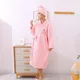 Winter Bathrobe Women's Wearable Bath Towels Coral Fleece Thickened Household Cross Tied Long