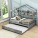 Harper Orchard Wooden Platform Bed w/ Twin Size Trundle in Gray | Full | Wayfair 3B7E97AACB2542AA92612E208B219EDB