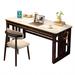 Everly Quinn Periheli Rectangle Writing Desk & Chair Set Wood in Black | 29.52 H x 39.37 W x 23.62 D in | Wayfair 93D8B419889C4763AB4603FA68DF8818