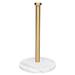 Brayden Studio® Standing Paper Towel Holder, Kitchen Paper Towel Roll Holder, With Marble Base, Brushed Gold in Yellow | Wayfair