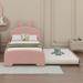 Zoomie Kids Lysia Full Size Platform Bed w/ Bear Ears Shaped Headboard & LED in Pink | Wayfair 31B4E017A4CE4F51937C5D11FCB3D60E