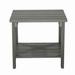 Ebern Designs Patio Rectangular Side Table, Outdoor Indoor Plastic Wood End Table in Gray | Wayfair 5F4EE90760564EBDBB8986DF6522B61F