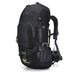 Arlmont & Co. Picnic Backpack, Service for 1 Cotton Canvas/Polyester Canvas in Black/Brown | 24.4 H x 11.8 W x 5.9 D in | Wayfair