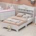 Red Barrel Studio® Wooden House Bed w/ Storage Headboard in White | Twin | Wayfair 6A42237C6C7545659D41C1549F3798D8