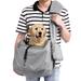 Tucker Murphy Pet™ Ex-larger Dog Cat Pet Sling Carrier w/ Adjustable Strap & Pocket Shoulder Pad in Gray | 11.8 H x 13.7 W x 3.93 D in | Wayfair