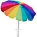 Arlmont & Co. 7.5ft Heavy Duty HIGH Wind Beach Umbrella w/ sand anchor & Tilt Sun Shelter, UV 50+ Protection | Wayfair