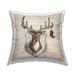 Stupell Deer Mount Cowboy Boots Printed Outdoor Throw Pillow Design by Lucca Sheppard