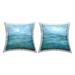 Stupell Blue Abstract Landscape Horizon Printed Outdoor Throw Pillow Design by Victoria Barnes (Set of 2)