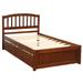 Twin Size Storage Platform Bed Frame With Two Drawers and Headboard