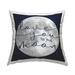 Stupell Love You to Moon Blue Calligraphy Night Sky Printed Outdoor Throw Pillow Design by Daphne Polselli