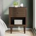 Nystrom Faux Wood Single Drawer Nightstand by Christopher Knight Home