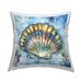 Stupell Blue Maritime Clam Shell Printed Outdoor Throw Pillow Design by Liz Jardine