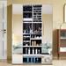 Full Mirror Standing Jewelry Storage Cabinet with Double Sliding Doors