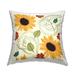 Stupell Warm Sunflower Botanicals Pattern Printed Outdoor Throw Pillow Design by ND Art