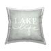Stupell Lake Life Rustic Phrase Printed Outdoor Throw Pillow Design by Lil' Rue