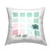 Stupell Tropical Palms Beach Geometric Pastel Square Shapes Printed Outdoor Throw Pillow Design by Victoria Kukla
