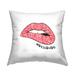 Stupell Boss Babe Hashtag Glam Lips Printed Outdoor Throw Pillow Design by Martina Pavlova