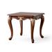 Furniture of America Mirabella Traditional Cherry Solid Wood End Table with Carved Legs