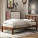 Twin Size Wood Platform Bed With Headboard and Footboard,Solid Wood Slat Support,Multi-scene Use