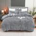 Fluffy Plush King Duvet Cover Set, Luxury Soft Velvet Fuzzy Comforter Cover Bed Sets (Duvet Cover, 2 Pillow Cases, Pillow Cover)