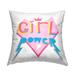 Stupell Girl Power Retro Heart Printed Outdoor Throw Pillow Design by Elephant Stock