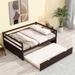 Twin White/Black/Grey Wood Daybed with Trundle - Space-Saving, Sturdy Construction