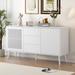 Sideboard Buffet Cabinet with 2 Doors & 3 Storage Drawers, Modern Accent Storage Cabinet with Adjustable Shelves for Living Room