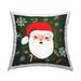 Stupell Santa Claus Holiday Snowflakes Printed Outdoor Throw Pillow Design by Sharon Lee