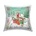 Stupell Merry Christmas Dog Sled Printed Outdoor Throw Pillow Design by Jane Sunner