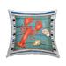 Stupell Marine Lobster Nautical Rope Border Printed Outdoor Throw Pillow Design by ND Art