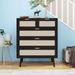 Freestanding Accent Cabinet, Bedroom Storage Cabinet with 5 Drawers