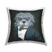 Stupell Formal Dog Wearing Menswear Suit Glasses Portrait Printed Outdoor Throw Pillow Design by Hollihocks Art