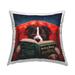 Stupell Herding Sheep Dog Reading for Dummies Funny Pet Printed Outdoor Throw Pillow Design by Lucia Heffernan