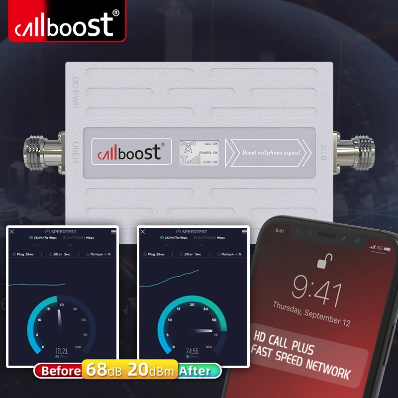 Callboost 850 MHz Mobilfunk-Signalverstärker GSM 900 1800 2100 Repeater Mobiltelefon 1700 1900 Netzwerk-Booster-Verstärker 2600 Zellen Image