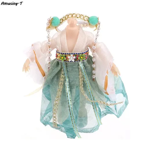 1set 16cm chinesische Art Puppe Hanfu Kleidung Kleid Puppe altes Kostüm Kleid Puppen Kleidung