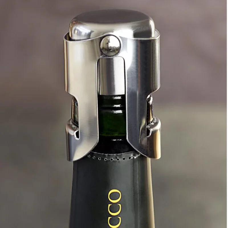 1 stücke Champagner Flasche Stopper Edelstahl Funkelnden Trauben Wein Flasche Stecker Vakuum Versiegelung Flasche Schnaps Fluss Stopper Kappe Bar