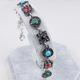 Boho Women Circles Square Colorful Resin Carved Ethnic Bracelet Party Jewelry