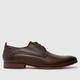 Base London gambino waxy derby shoes in dark brown