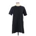 Madewell Casual Dress - Mini Crew Neck Short sleeves: Black Print Dresses - Women's Size Medium