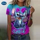 Kawaii lilo Stich druck T-Shirts Tops für Frauen Dame Sommer Kinder T-Shirts lässig O-Ausschnitt