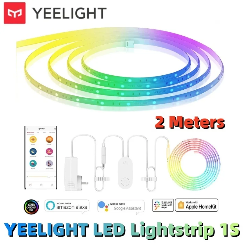 Yeelight Aurora Smart 2M Lichtleiste 1S Plus LED RGB Bunte WiFi-Fernbedienung mit APP-Assistent Homekit für Smart Home Image
