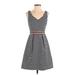 Maeve Casual Dress - A-Line: Black Chevron/Herringbone Dresses - Women's Size 2