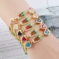 Jungfrau Mary Herz Armband Frauen Tennis cz Kristall schwarz grün rosa blau Charme Gold Farbe trend