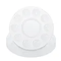 4 Stück weiße runde Farb schale Paletten 10 gut Kunststoff paletten für Acryl öl Aquarell Handwerk