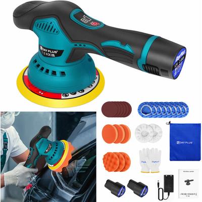 150mm Poliermaschine Akku Auto Polierer Maschine Schleifmaschine und 2x Batterie Image