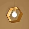 Aiskdan - Wooden Pendant Light Indoor Nordic Simple Natures Wood Geometric Pendant Lamps E27 for