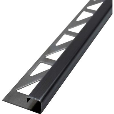 Dalsys - Fliesenschiene Eckprofil Quadratprofil Edelstahl, Fliesenprofil - Schwarz gebürstet 2,5m x Image