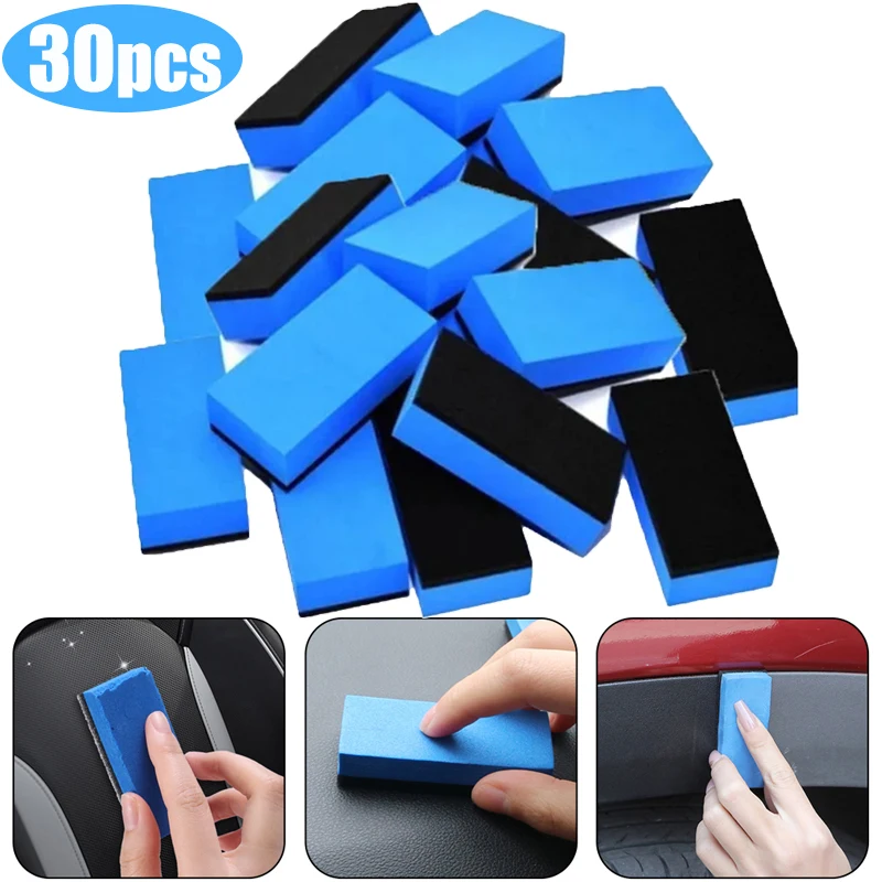 1-30 Pcs Auto Keramik Beschichtung Schwamm Applikator Pads Glas Nano Wachs Mantel Schwämme Auto Körper Glas Schwämme Pinsel wartung Werkzeuge Image